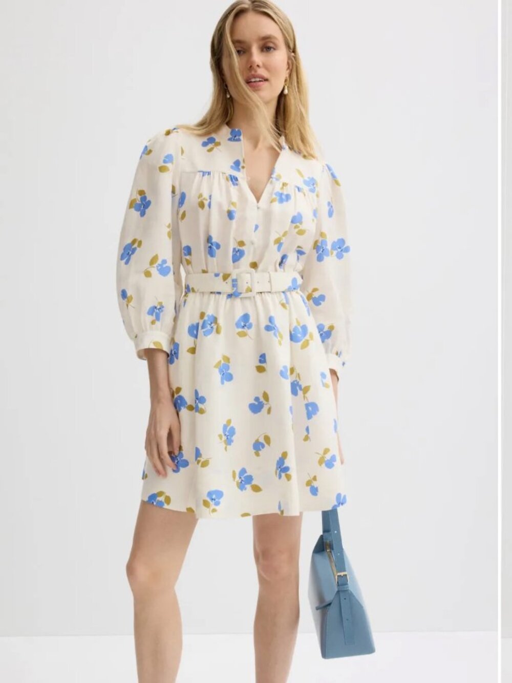 Kate Spade New York/Rent the Runway Painterly Bouquet Shirt Dress- M- MSRP $398